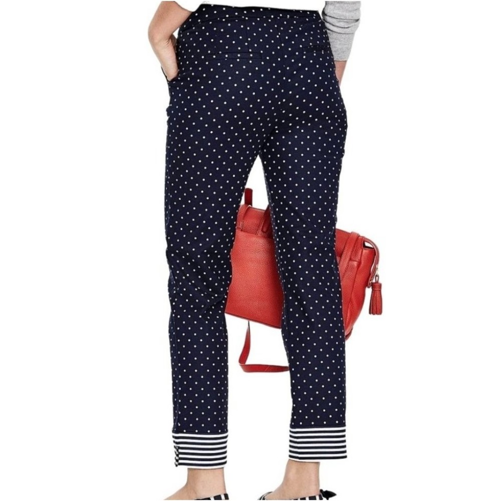 Boden Richmond Navy Blue polka dots Pants - Picture 15 of 16